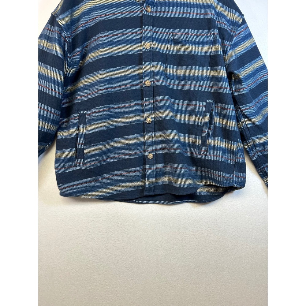 Workwear Shacket Goodfellow‎ & Co Mens XXL Striped Heavy Cotton Flannel Jacket - Picture 8 of 9